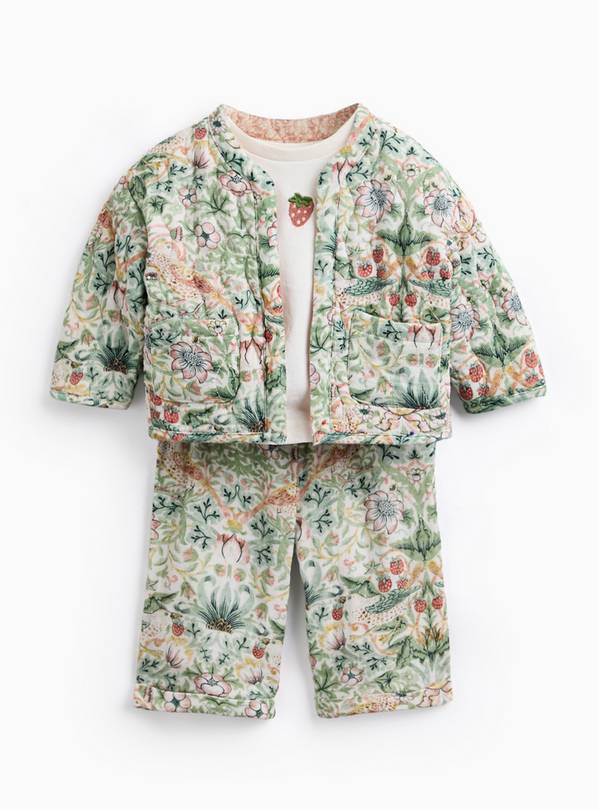 Tu x Morris & Co. Strawberry Thief 3 Piece Set Up to 3 mths